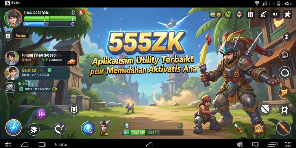 Tampilan aplikasi 555ZK dengan fitur-fitur Utility yang lengkap.