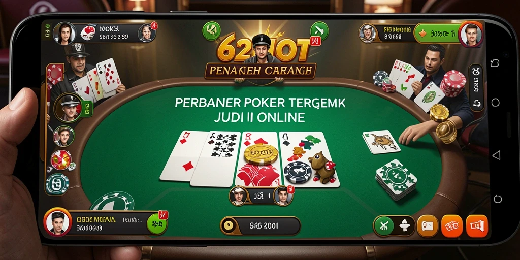 Tampilan utama gameplay Poker di aplikasi 62HOT yang mengasyikkan.