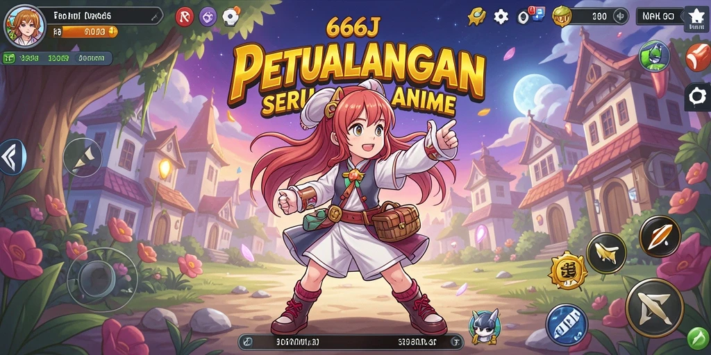Tampilan gameplay yang menarik dan penuh aksi dalam 666J.