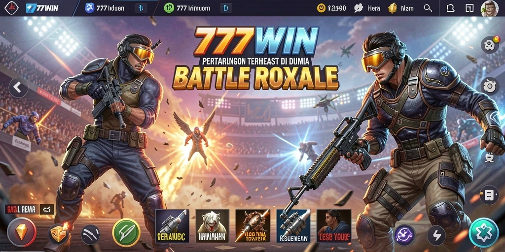 Gameplay seru dalam 777WIN yang penuh aksi Battle Royale.