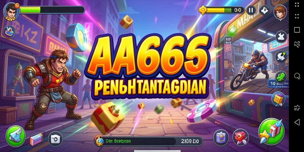 Tampilan gameplay seru AA666 dengan berbagai karakter dan level menantang.