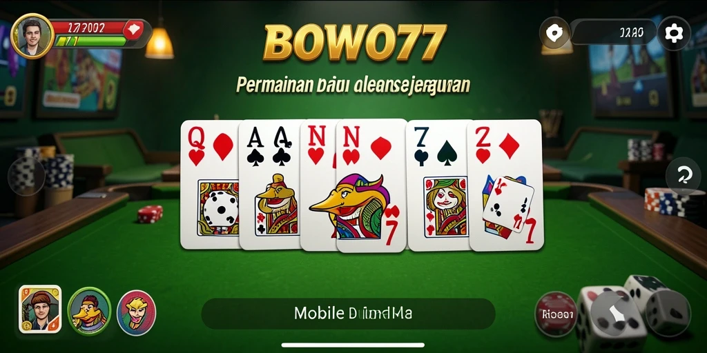 Screenshot gameplay BOWO77 yang menunjukkan keseruan permainan Domino.