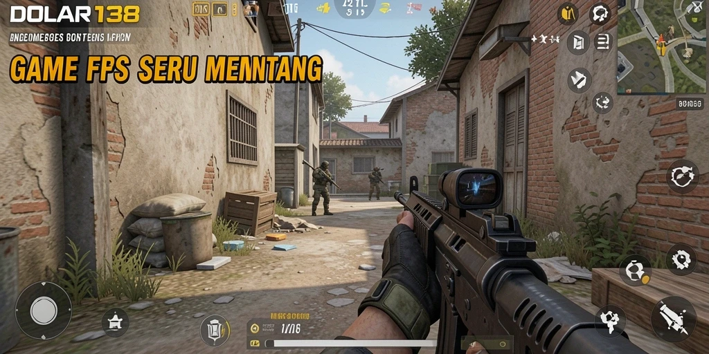 Screenshot gameplay DOLAR138 menampilkan aksi tembak-menembak yang intens.