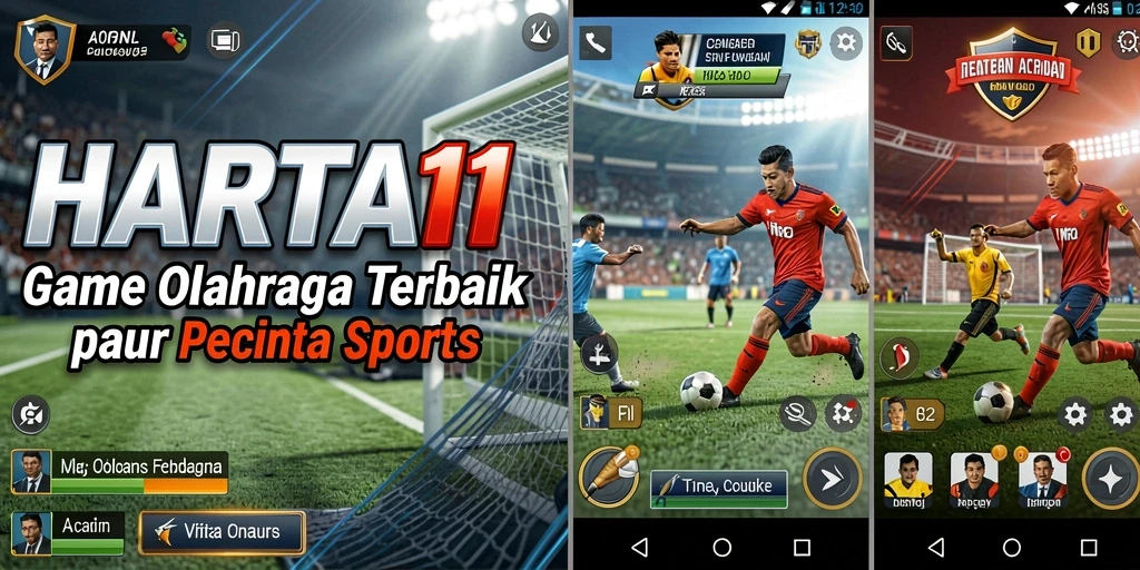 Tangkapan layar HARTA11 yang menunjukkan momen mendebarkan dalam permainan olahraga.