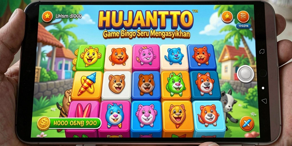 Tampilan gameplay HUJANTOTO yang seru dalam permainan Bingo.