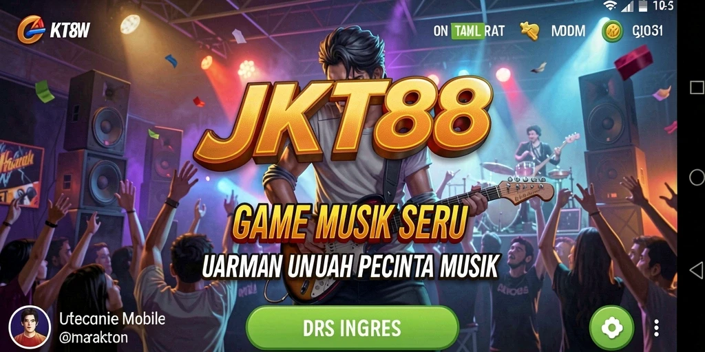 Tampilan gameplay seru dari JKT88 menampilkan pengalaman menyanyi yang interaktif.