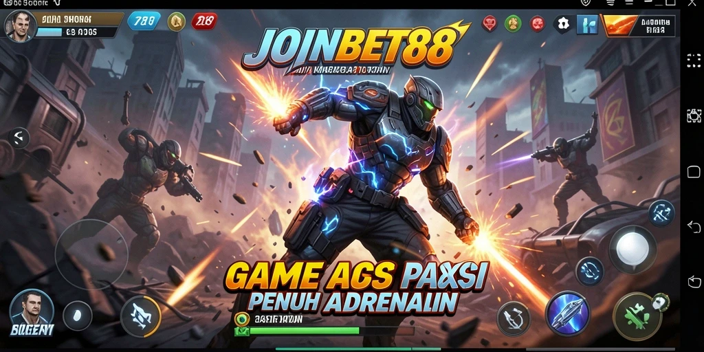 Screenshot utama JOINBET88 menampilkan aksi pertempuran yang mendebarkan.