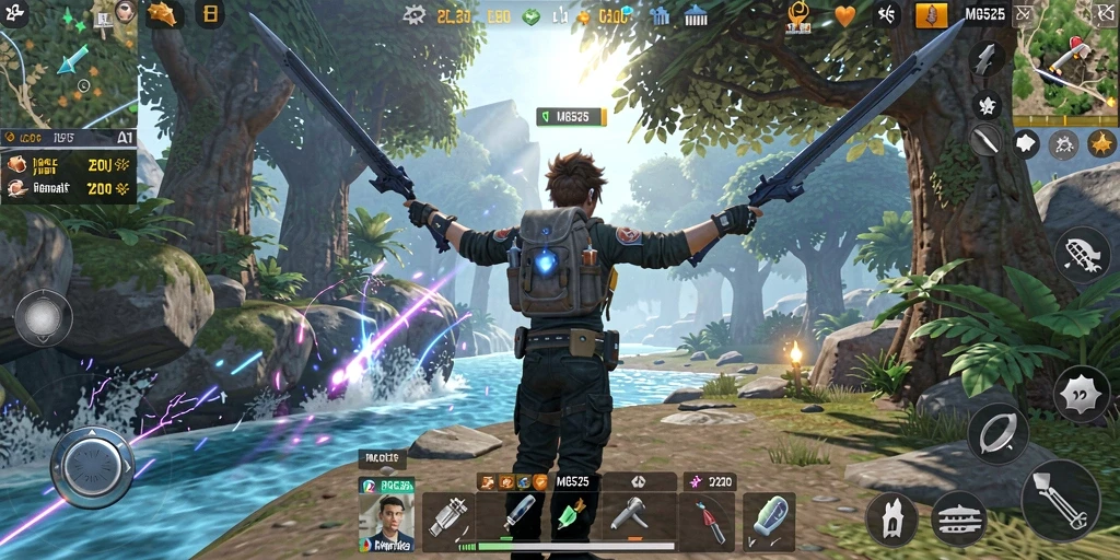 Tampilan gameplay MG525 dengan aktivitas simulasi yang mengasyikkan.