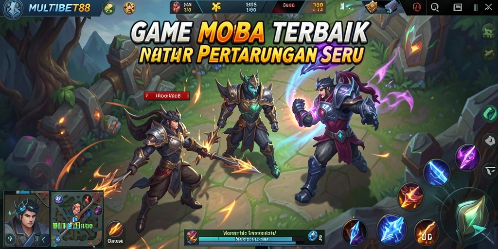 Screenshot gameplay MULTIBET88 yang menampilkan aksi seru di arena MOBA.