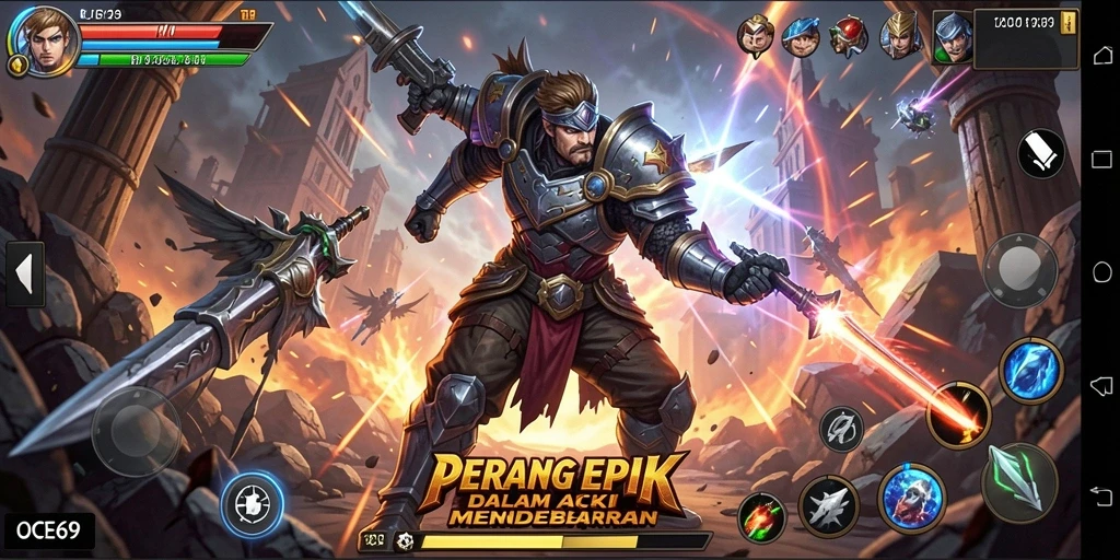 Screenshot gameplay OCE69 menampilkan adegan aksi yang seru.