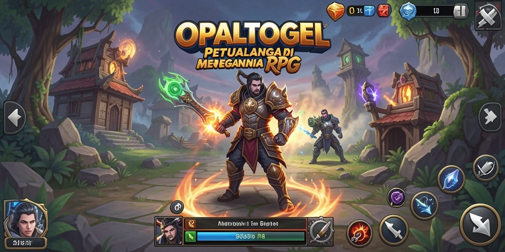 Screenshot menunjukkan aksi seru dalam gameplay RPG.