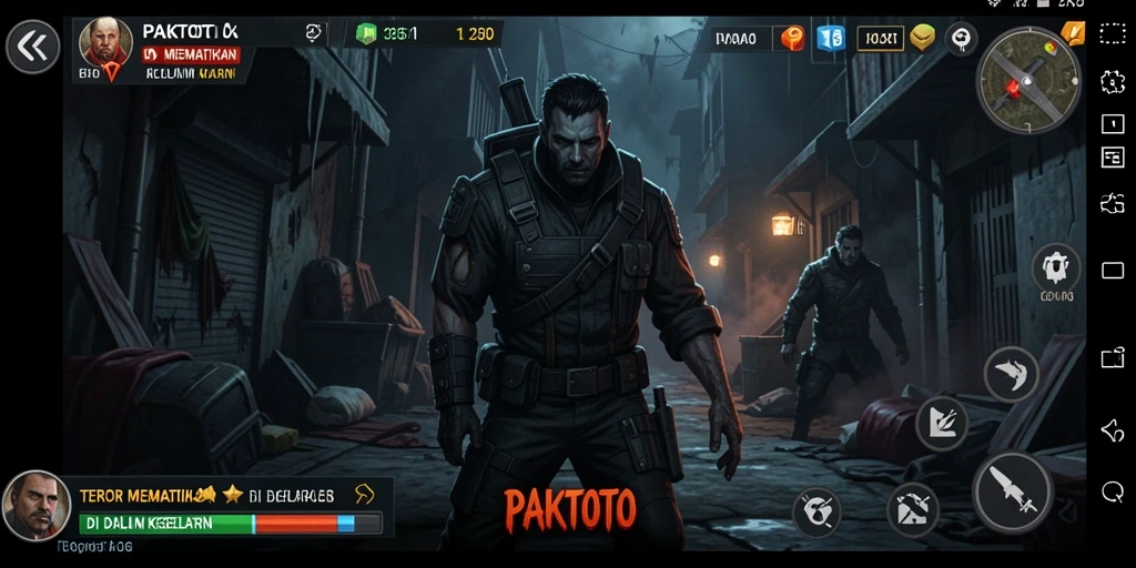 Screenshot gameplay PAKTOTO yang menunjukkan suasana Horror yang menyeramkan.