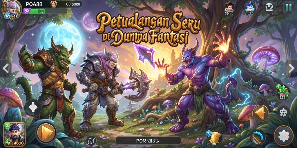 Tampilan mendebarkan dari gameplay petualangan POA88 yang seru dan interaktif.