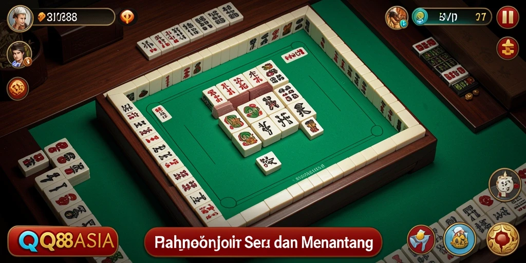 Tampilan gameplay Mahjong yang menarik di QQ88ASIA.