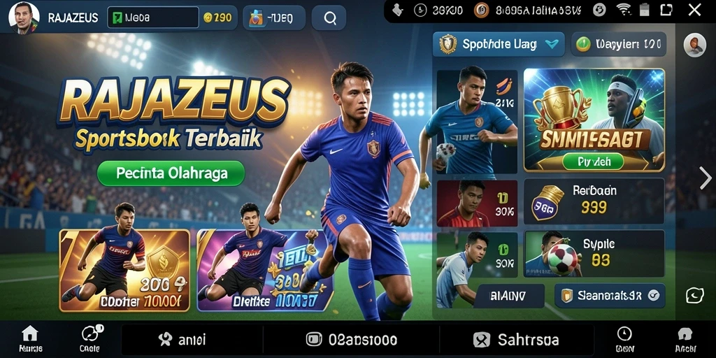 Tampilan menarik dari gameplay Sportsbook RAJAZEUS yang mendebarkan.