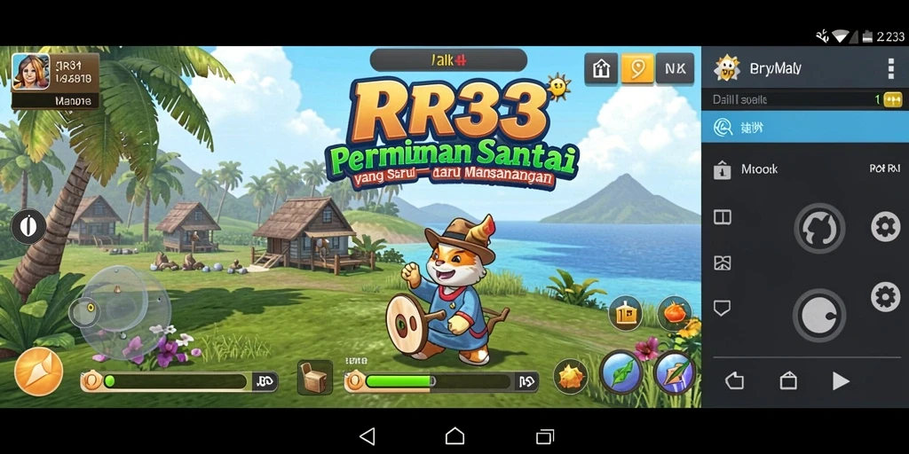 Tampilan gameplay RR33 yang menarik dan penuh warna.