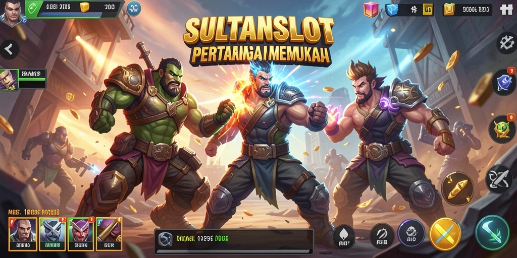 Tampilan gameplay Battle Royale yang mendebarkan di SULTANSLOT.